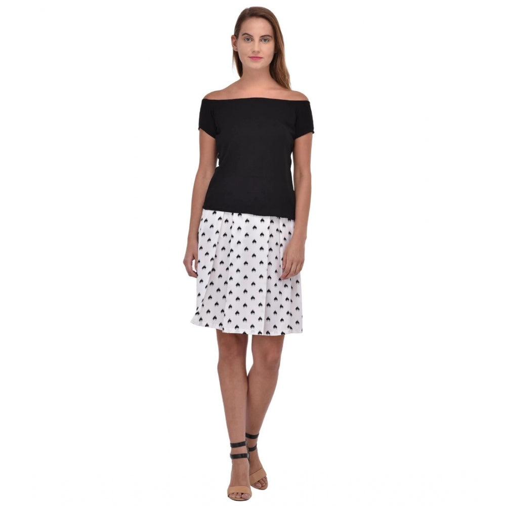 Snuggle Spot Women's Cotton Blend Solid Short Sleeves Dress (Black)