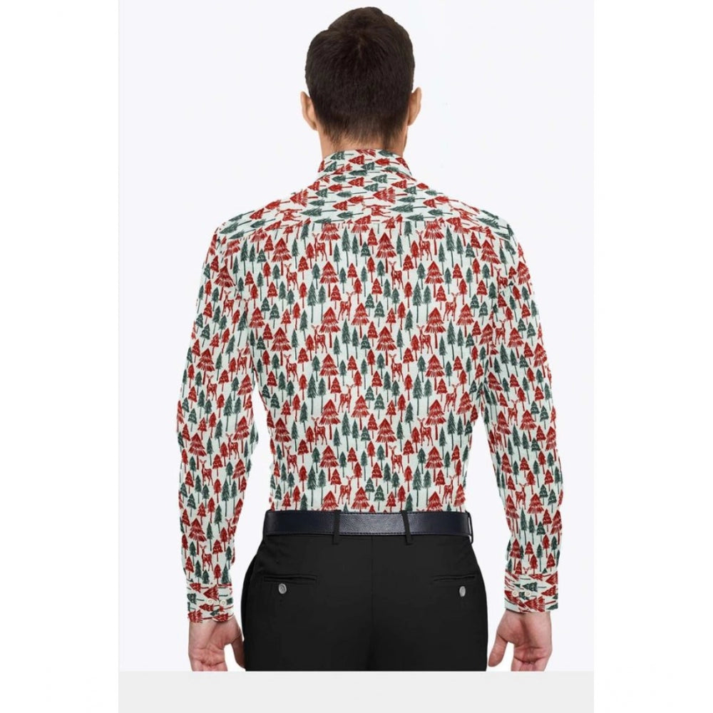 Snuggle Spot Men's Cotton Blended Printed Full Sleeve Shirt (Multicolor)