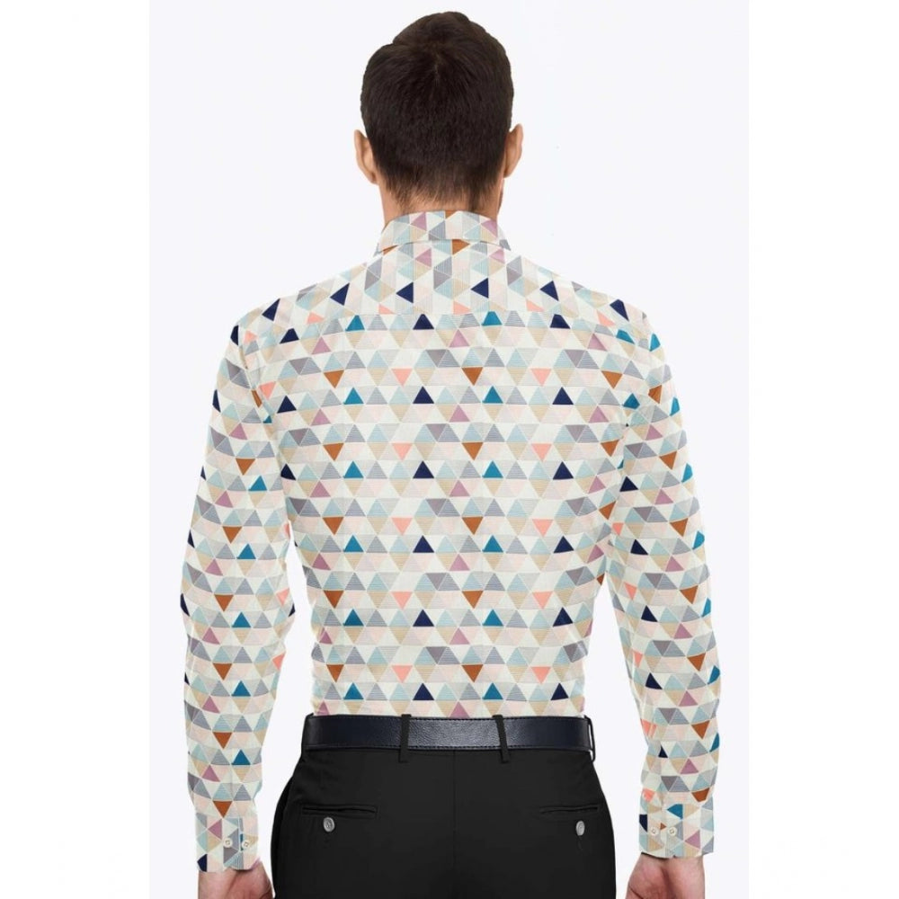 Snuggle Spot Men's Cotton Blended Printed Full Sleeve Shirt (Multicolor)