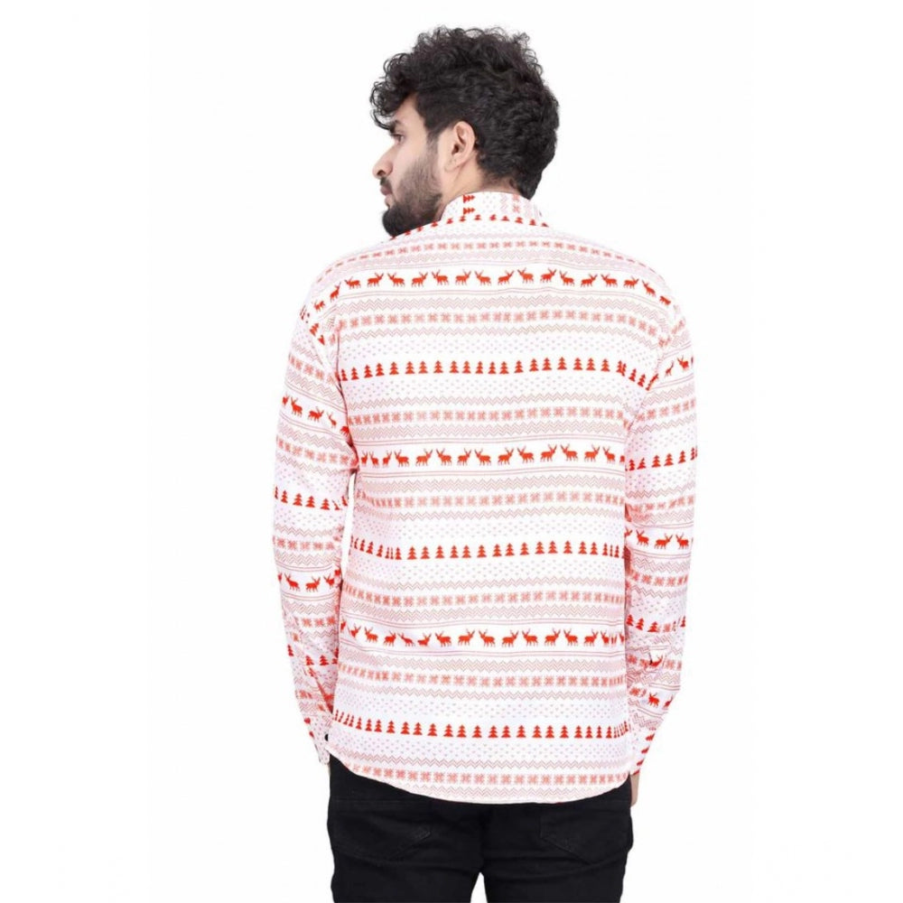 Snuggle Spot Men's Cotton Blended Printed Full Sleeve Shortkurta (Multicolor)