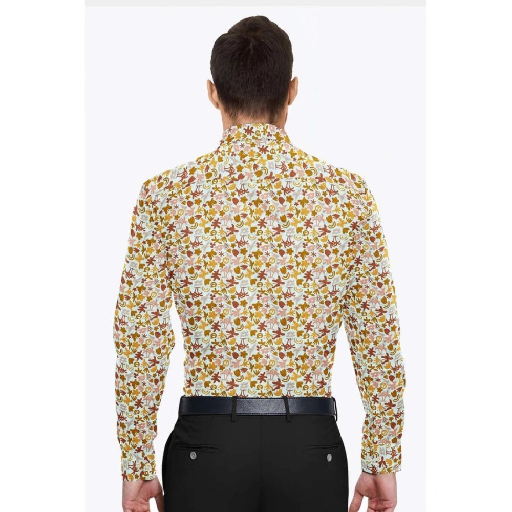 Snuggle Spot Men's Cotton Blended Printed Full Sleeve Shirt (Multicolor)