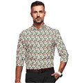 Snuggle Spot Men's Cotton Blended Printed Full Sleeve Shirt (Multicolor)