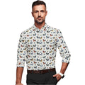 Snuggle Spot Men's Cotton Blended Printed Full Sleeve Shirt (Multicolor)