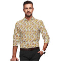 Snuggle Spot Men's Cotton Blended Printed Full Sleeve Shirt (Multicolor)