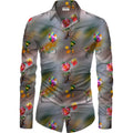 Snuggle Spot Men's Casual Floral Printed Cotton Blend Unstitched Shirt Fabric 1.6 Mtrs (Multicolor)