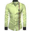 Snuggle Spot Men's Casual Floral Printed Cotton Blend Unstitched Shirt Fabric 1.6 Mtrs (Green)