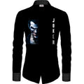 Snuggle Spot Men's Casual Floral Printed Cotton Blend Unstitched Shirt Fabric 1.6 Mtrs (Black)