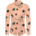 Snuggle Spot Men's Casual Floral Printed Cotton Blend Unstitched Shirt Fabric 1.6 Mtrs (Orange)