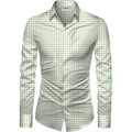 Snuggle Spot Men's Casual Floral Printed Cotton Blend Unstitched Shirt Fabric 1.6 Mtrs (Green)