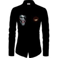 Snuggle Spot Men's Casual Floral Printed Cotton Blend Unstitched Shirt Fabric 1.6 Mtrs (Black)