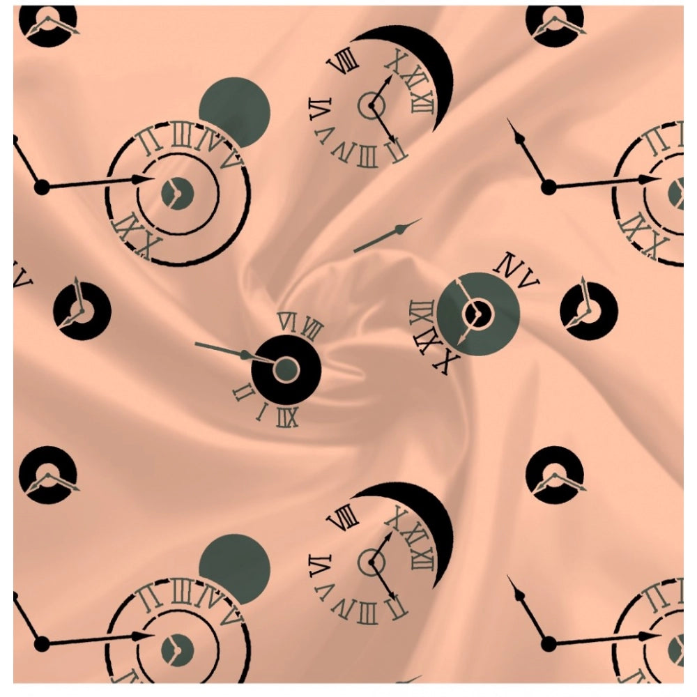 Snuggle Spot Men's Casual Floral Printed Cotton Blend Unstitched Shirt Fabric 1.6 Mtrs (Orange)
