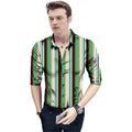Snuggle Spot Men's Casual Floral Printed Cotton Blend Unstitched Shirt Fabric 1.6 Mtrs (Green)
