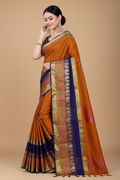 Snuggle Spot Women's Jacquard Woven Saree With Unstitched Blouse 5.5Mtr (Multicolor)