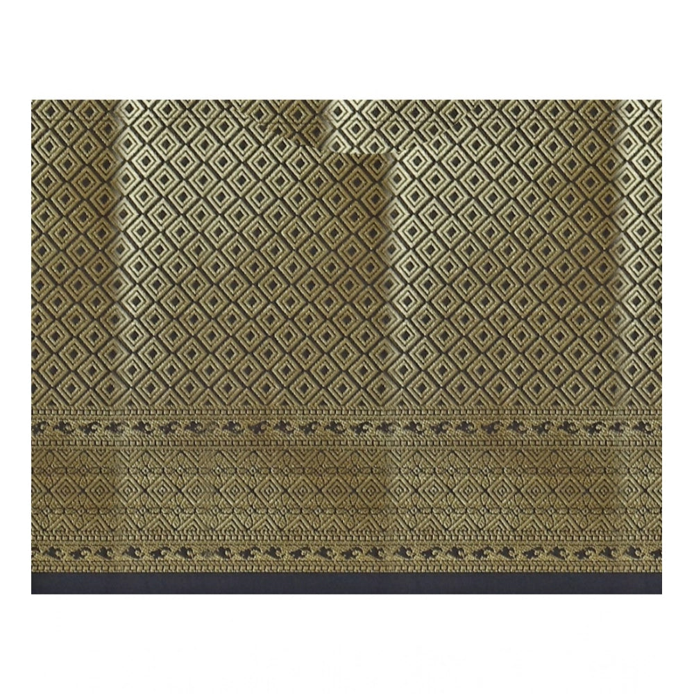 Snuggle Spot Women's Jacquard Woven Saree With Unstitched Blouse 5.5Mtr (Red)