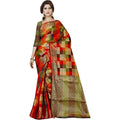 Snuggle Spot Women's Jacquard Woven Saree With Unstitched Blouse 5.5Mtr (Multicolor)