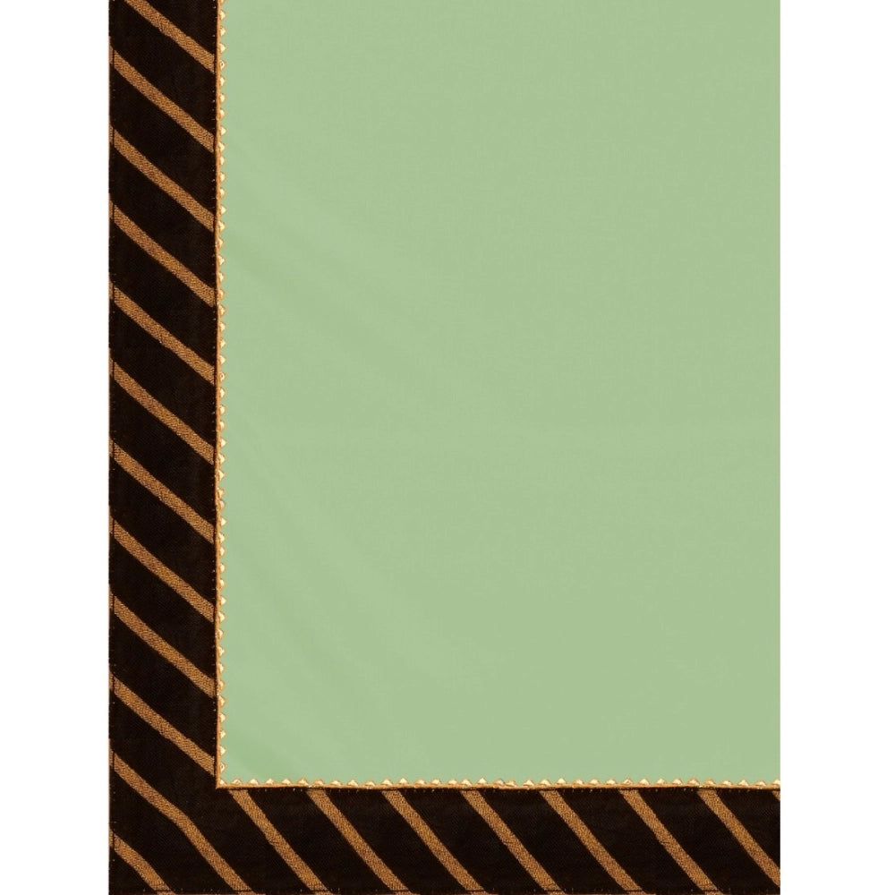 Snuggle Spot Women's Chiffon Self Design Saree With Unstitched Blouse 5.5Mtr (Light Green)
