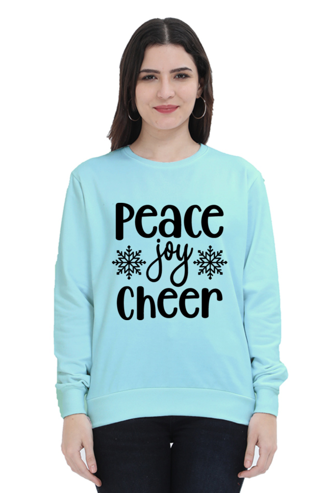 Peace Joy Cheer Lighter Shade Sweatshirt for Women