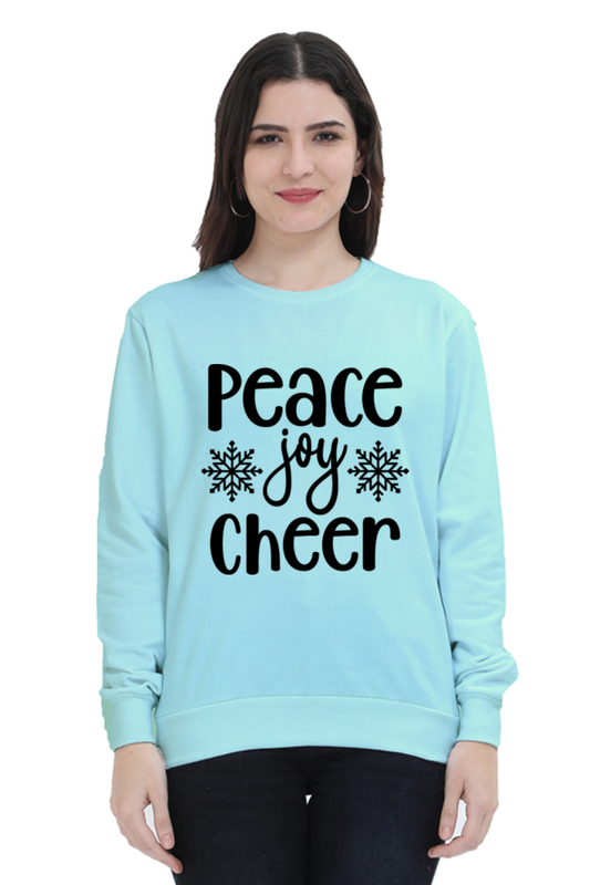 Peace Joy Cheer Lighter Shade Sweatshirt for Women