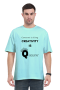 Content is King Creativity is Queen Unisex Lighter Shade Round Neck T-shirt