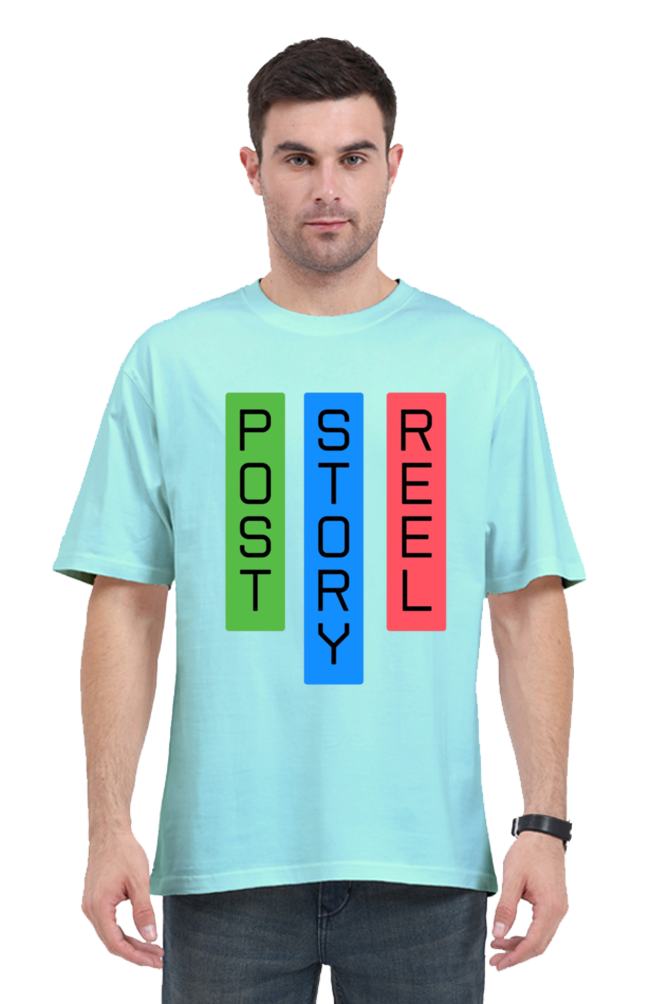 Post Story Reel Unisex Round Neck T-shirt