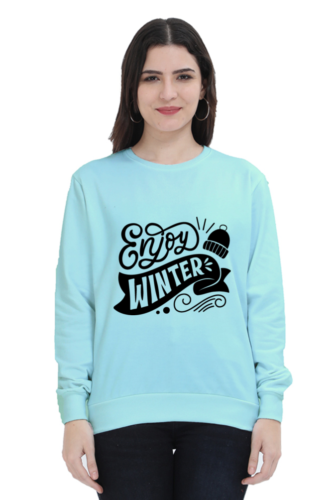 Enjoy Winter Lighter Shade Sweatshirt for Women