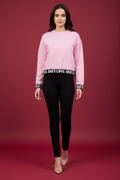 Snuggle Spot Women's Fleece Solid Long Sleeves Sweatshirt (Pink)