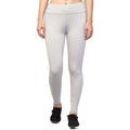 Snuggle Spot Women's Polyester Solid Ankle Length High-Rise Tights (Light Grey)