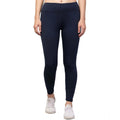 Snuggle Spot Women's Polyester Solid Ankle Length High-Rise Tights (Navy)