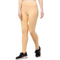 Snuggle Spot Women's Polyester Solid Ankle Length High-Rise Tights (Beige)