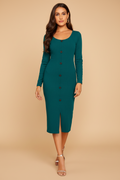 Snuggle Spot Women's Knitting stretchable Round Neck Full Sleeve Dress (Morpich )
