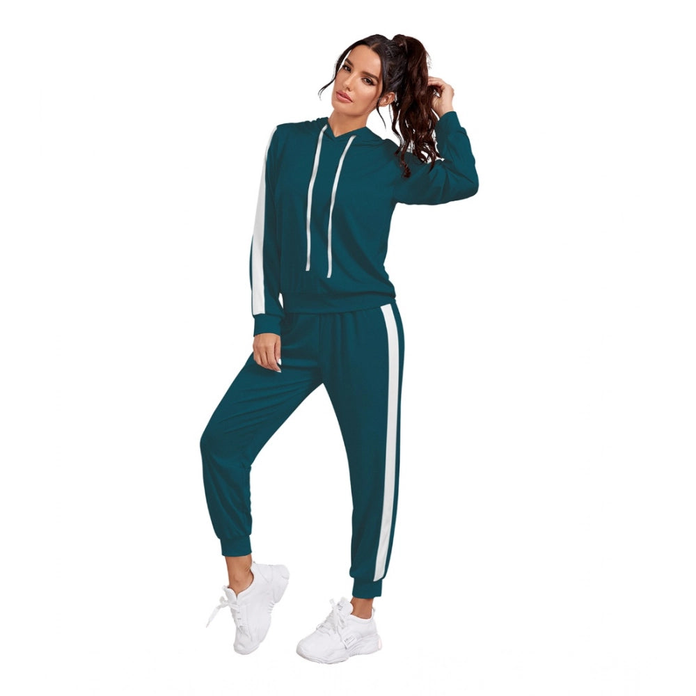 Snuggle Spot Women's Knitting stretchable Solid Hooded Neck Full Sleeve Track Suit (Morpich)