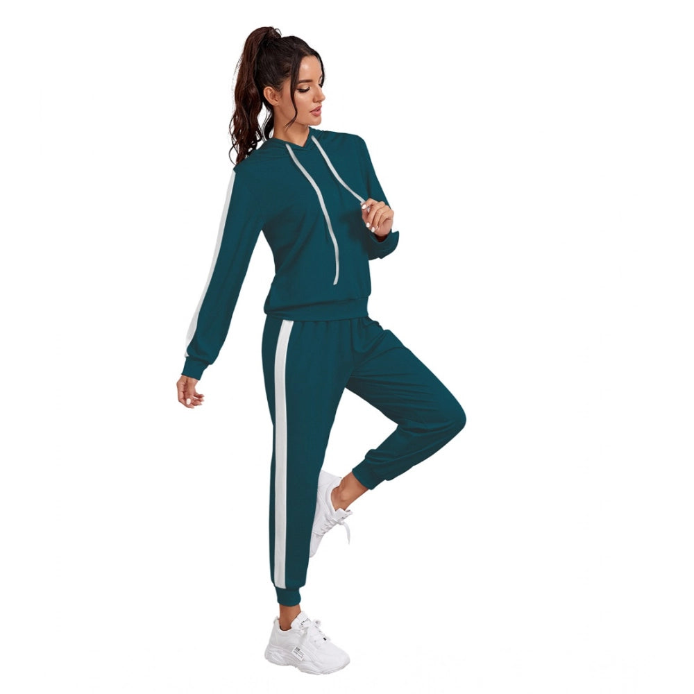 Snuggle Spot Women's Knitting stretchable Solid Hooded Neck Full Sleeve Track Suit (Morpich)