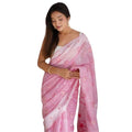 Snuggle Spot Women's Cotton  Printed Saree With Unstitched Blouse 5.5Mtr (Pink)