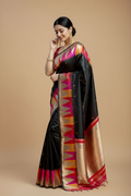 Snuggle Spot Women's Silk Printed Saree With Unstitched Blouse 5.5Mtr (Multicolor)