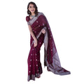 Snuggle Spot Women's Cotton  Printed Saree With Unstitched Blouse 5.5Mtr (Maroon)
