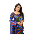 Snuggle Spot Women's Soft Dola Cotton Kalamkari Printed Saree With Unstitched Blouse 5.5Mtr (Mehendi)