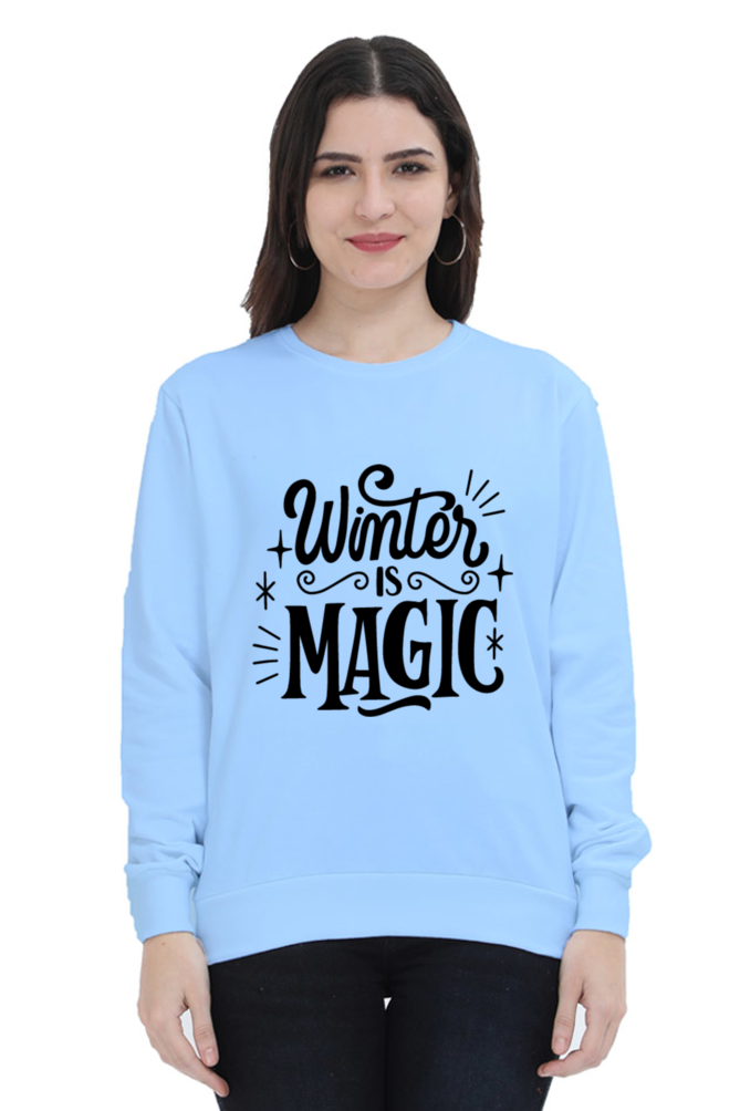Winter is Magic Lighter Shade Sweatshirt for Women