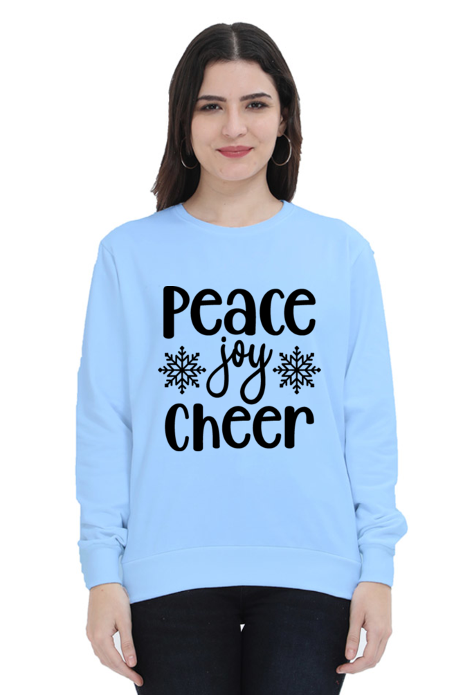 Peace Joy Cheer Lighter Shade Sweatshirt for Women