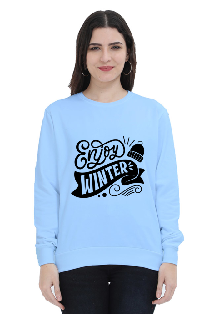 Enjoy Winter Lighter Shade Sweatshirt for Women