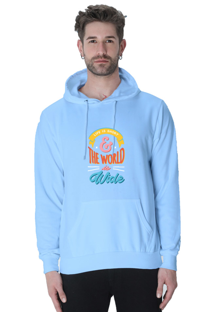 Life is Short but the World is Wide Men Hoodie Sweatshirt