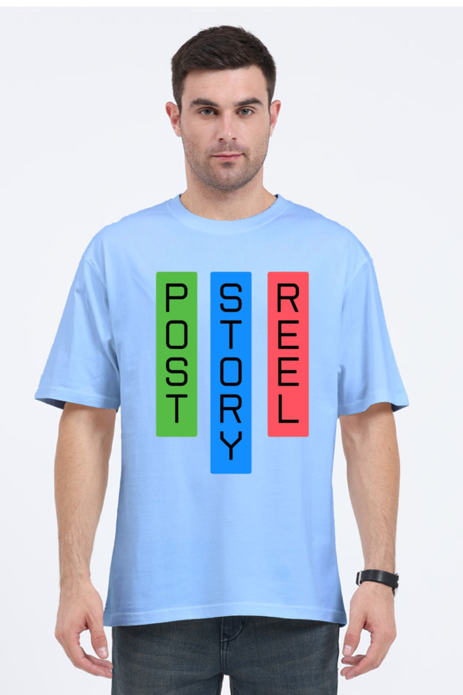 Post Story Reel Unisex Round Neck T-shirt