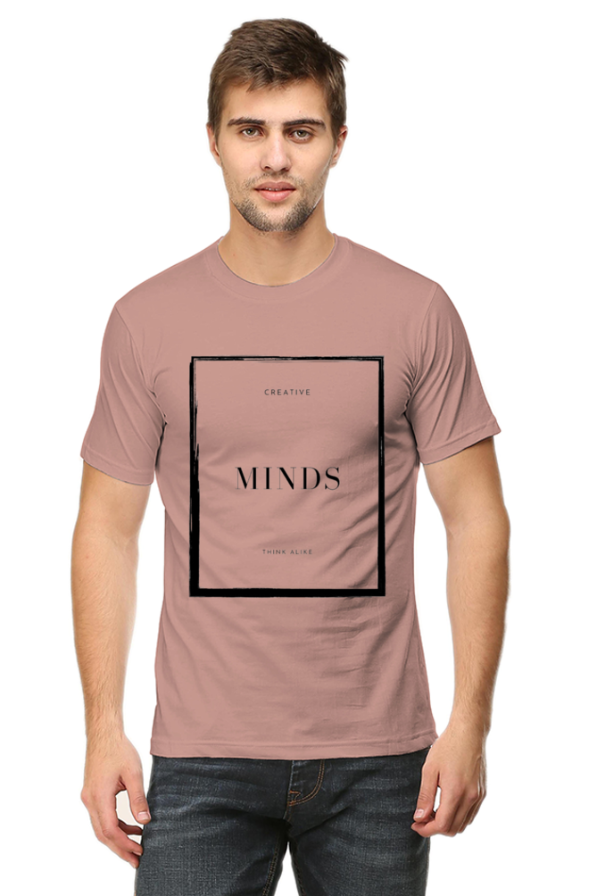 Creative Minds Think Alike Men's Lighter Shade Round Neck T-shirt