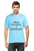 Chasing Pexels and Dream Mens Round Neck Darker Shade T-shirt