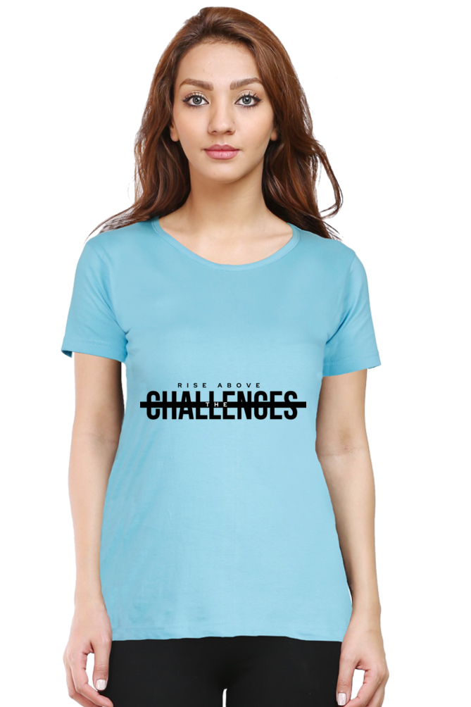 Rise Above Challenges Eco-Conscious Women's Tee