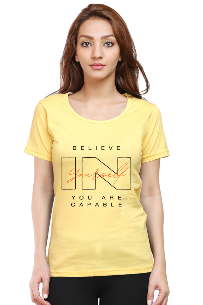 Believe In Yourself Light Shade Modern Essential Women's Tee