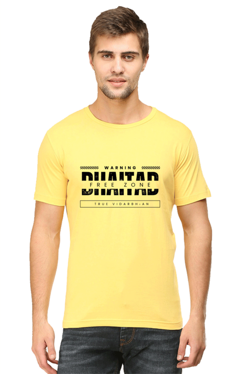 Bhaitad Free Zone Round Neck T-shirt Light Shade
