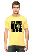 Think Outside The Box Men's Round Neck Lighter Shade T-shirt