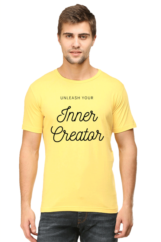 Unleash Your Inner Creator Lighter Shade Men's Round Neck T-shirt