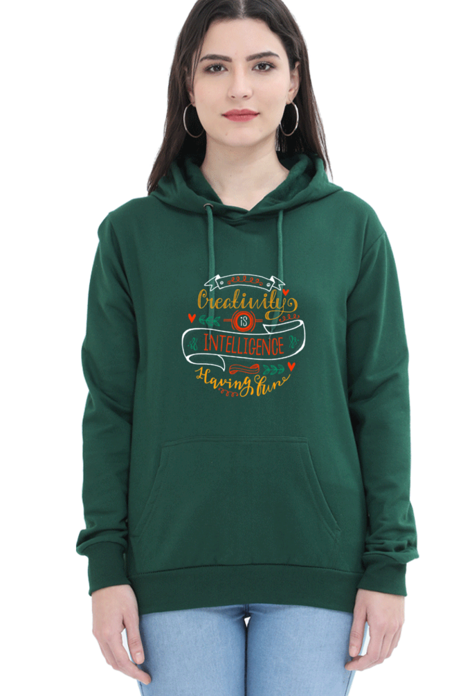 Creativity is Intelligence Having Fun Women Hoodie Sweatshirt