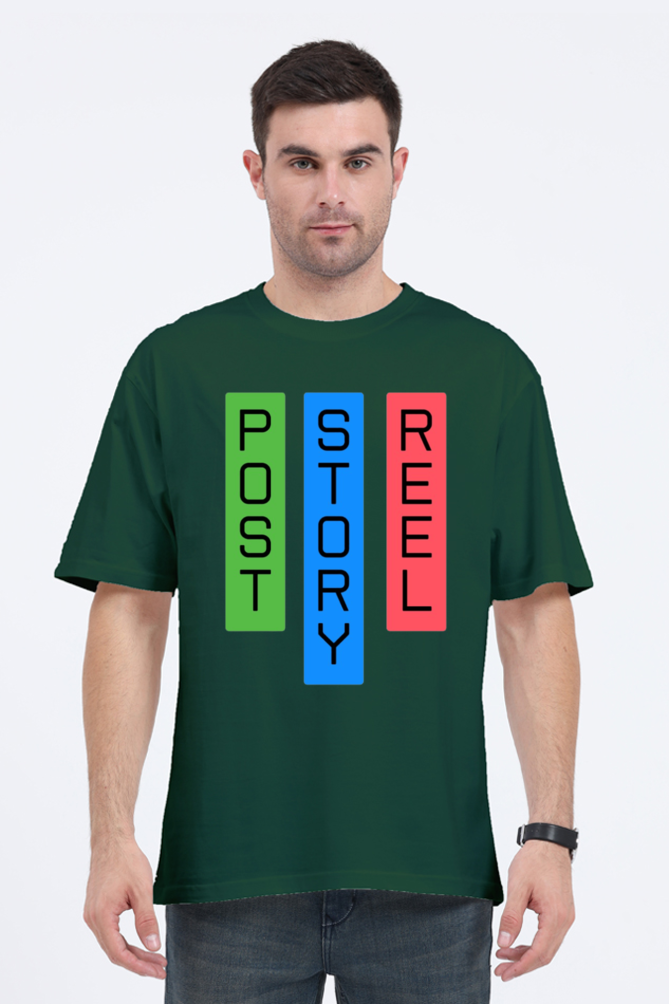 Post Story Reel Unisex Round Neck T-shirt